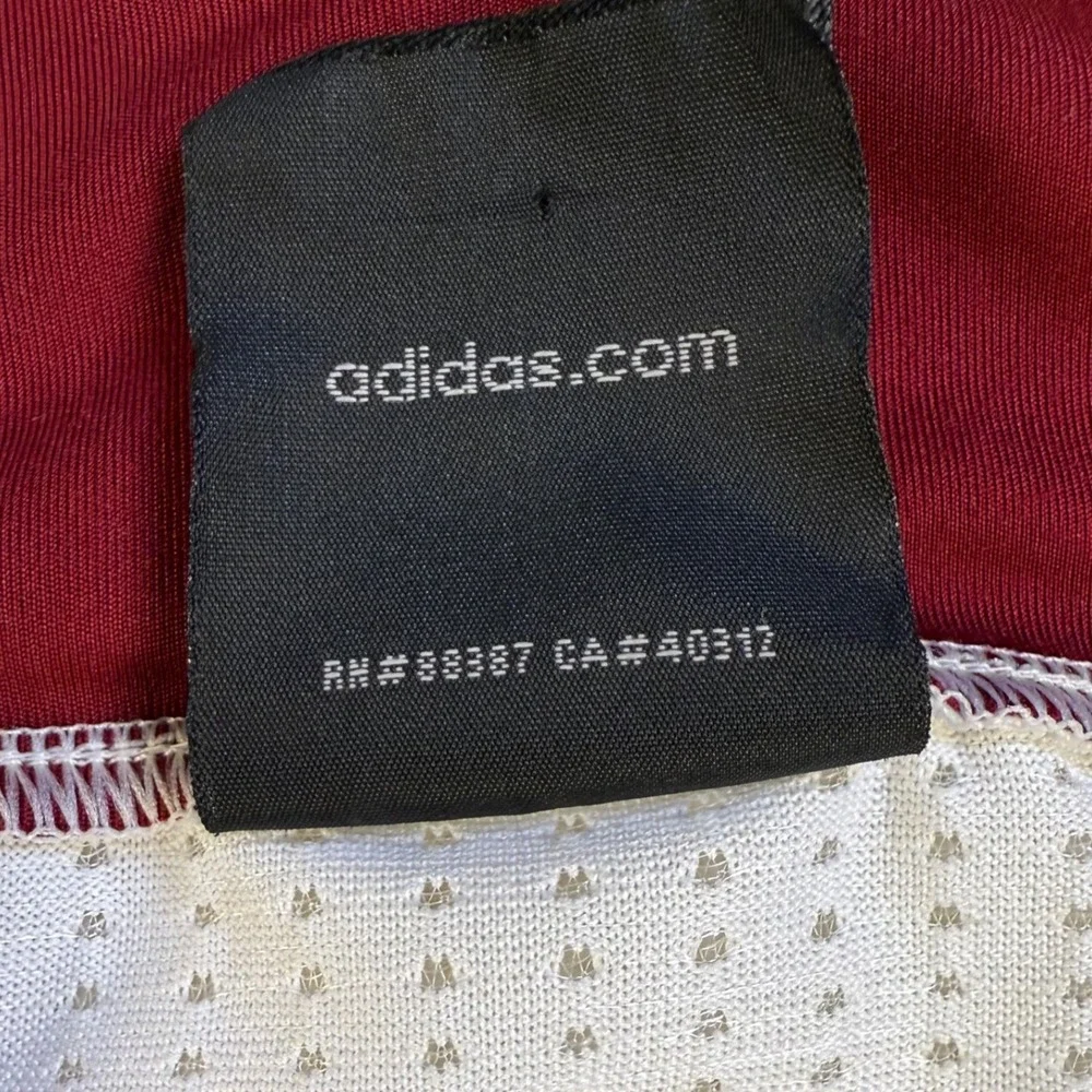 Adidas Men's White Maroon Basketball‎ Jersey Tank Top Size M